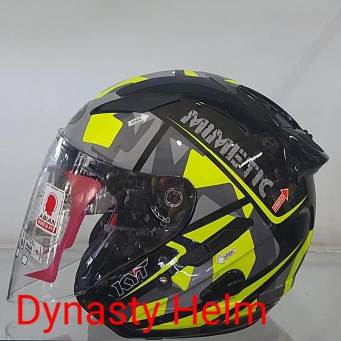 NEW KYT GALAXY FLAT R MOTIF BLACK/YELLOW #4