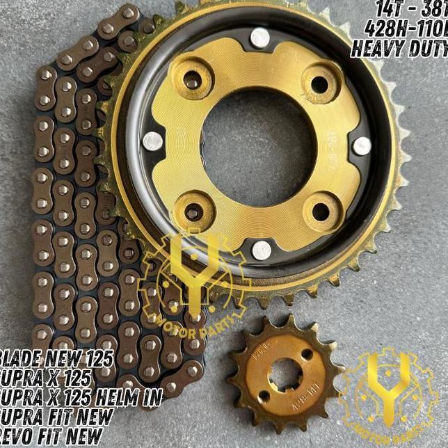 Gear Gir Set Gear Gir Paket Supra X 125 Helm In Blade 125 Fi Supra X 125 Fi 38T