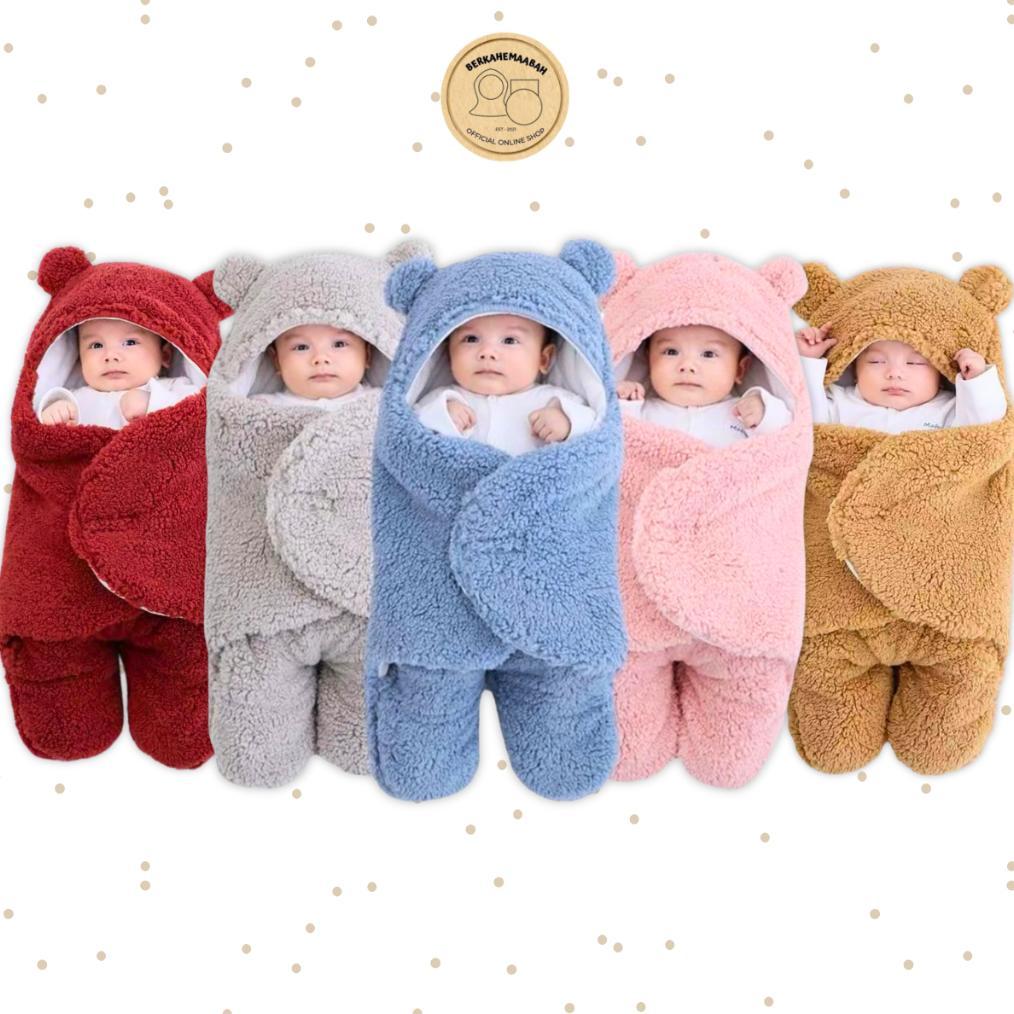 CUCI GUDANG Selimut Bedong Bayi Newborn Bulu Tebal dan Lembut Premium Karakter