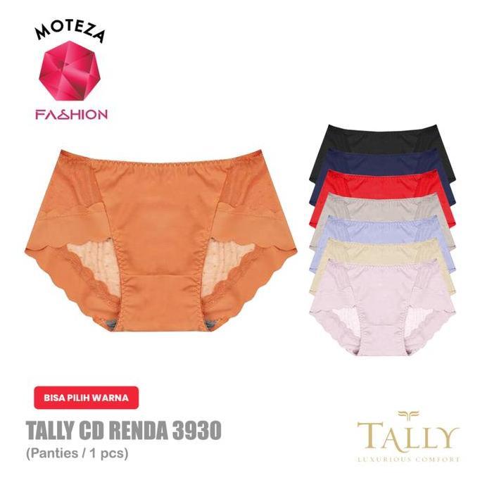 Tally 3930 Cd Celana Dalam Wanita Seamless Brokat Renda Halus Lace Panties | Free Size |  Nyaman