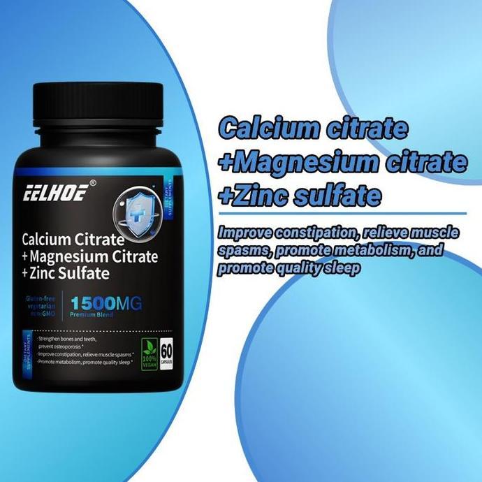 Kalsium, Magnesium, Zinc+D3K2 untuk Kesehatan Tulang, Sendi, dan Meningkatkan Kekebalan Tubuh