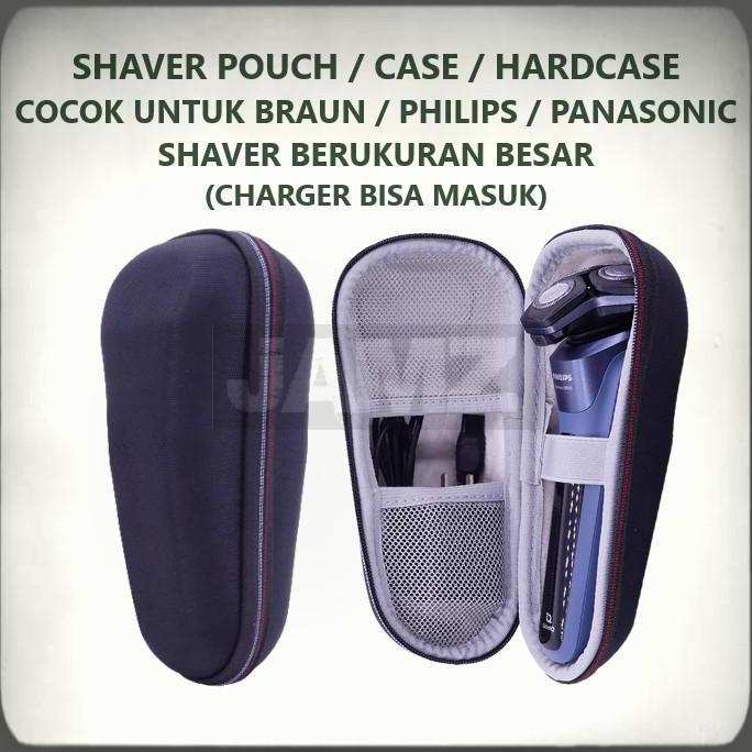 SHAVER POUCH HARDCASE FOR BRAUN / PHILIPS / PANASONIC SHAVER CASE TEMPAT PENYIMPANAN ALAT CUKUR TRAV