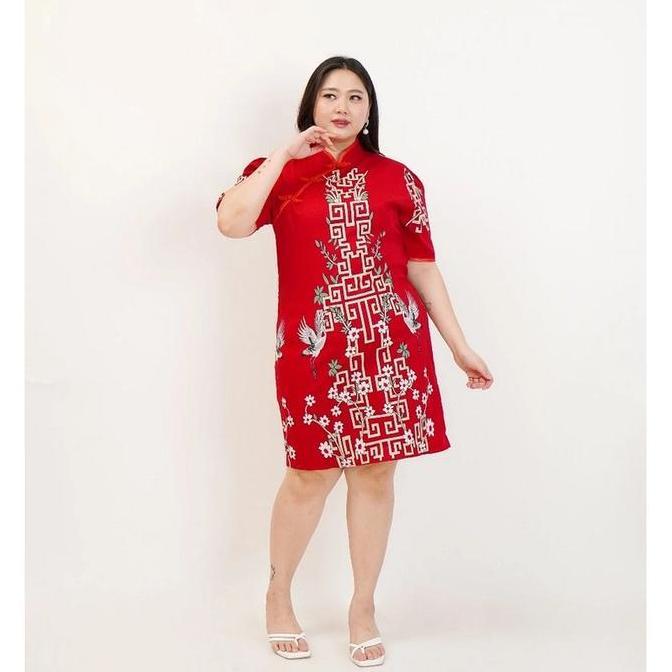 Termurah / Hot Sale Cheongsam Dress Wanita Jumbo Big Size 32 Oriental Chinese Pesta Formal