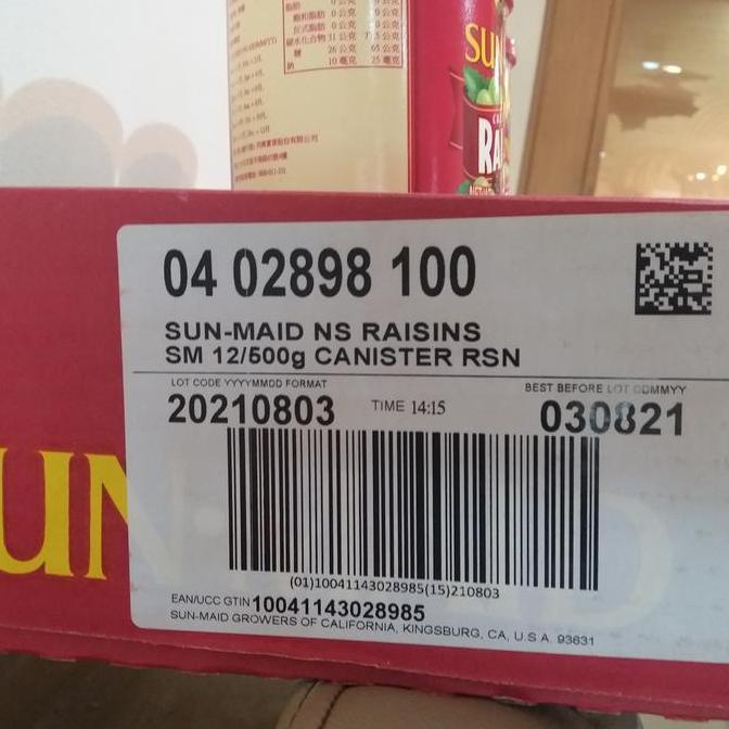 sunmaid raisins sun maid kismis 500gram MS