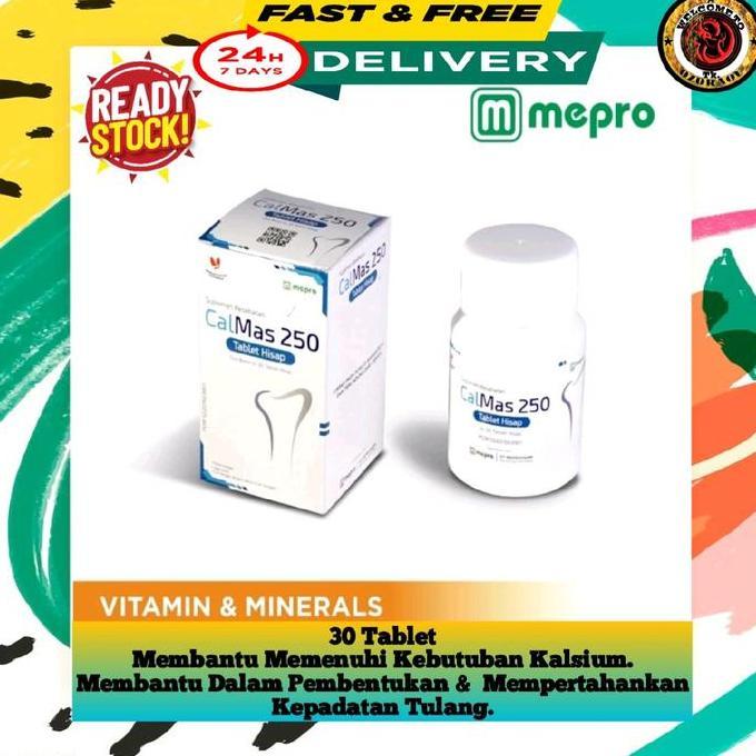 CALMAS 250 Hisap 1 Box - Suplemen Kalsium dan Peninggi Badan