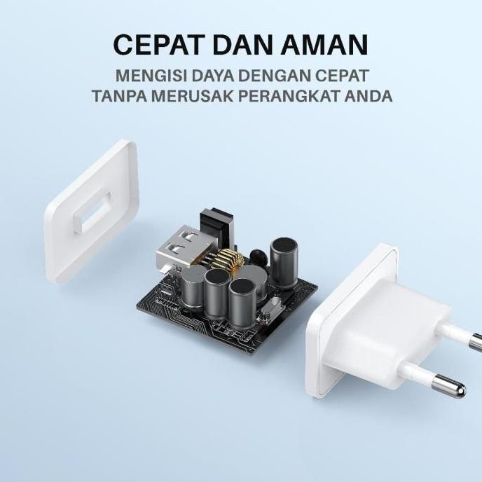 VEGER R1 PRO / Charger VEGER R1 PRO 12W 2.4A with kabel MICRO USB Or TYPE C ORIGINAL