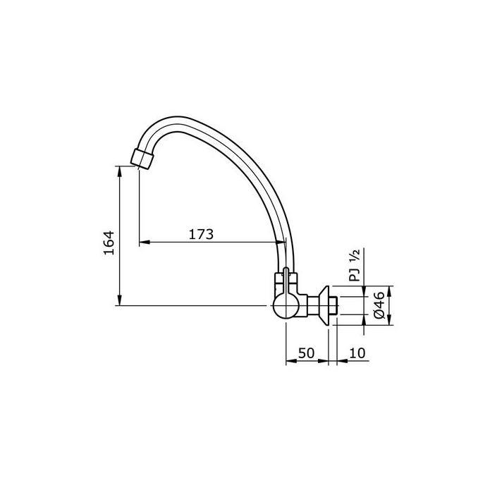 Washyt- Kran Sink (Tembok) Toto Tx609K