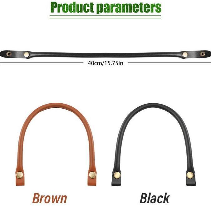 BUTTERCUP Gagang Tas Wanita Tali Rajut & Kulit Sintetis - Handle Tote Bag DIY, Gantungan Tas Simpel 