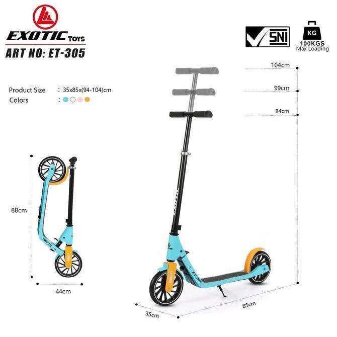 Scooter Skuter Anak Dewasa Roda 2 Otoped Exotic Hb305 Allshop