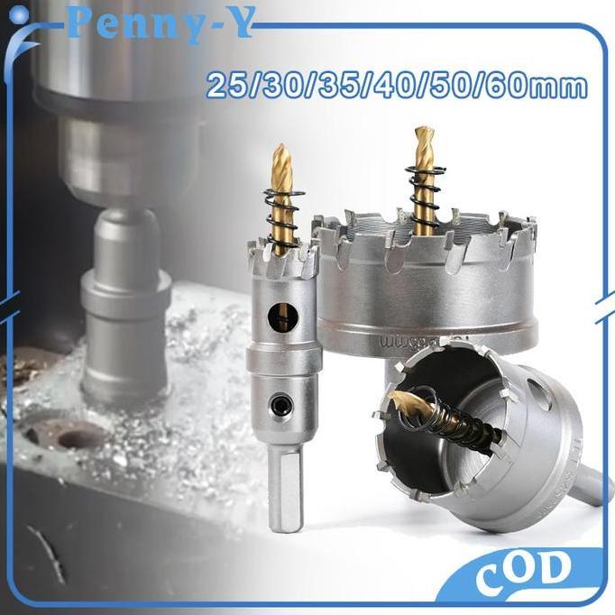 SOORIM Mata Bor Hole Saw Mata Bor Lubang Besi Holesaw Carbide TCT Mata Bor 25mm-60mm Untuk Stailess 