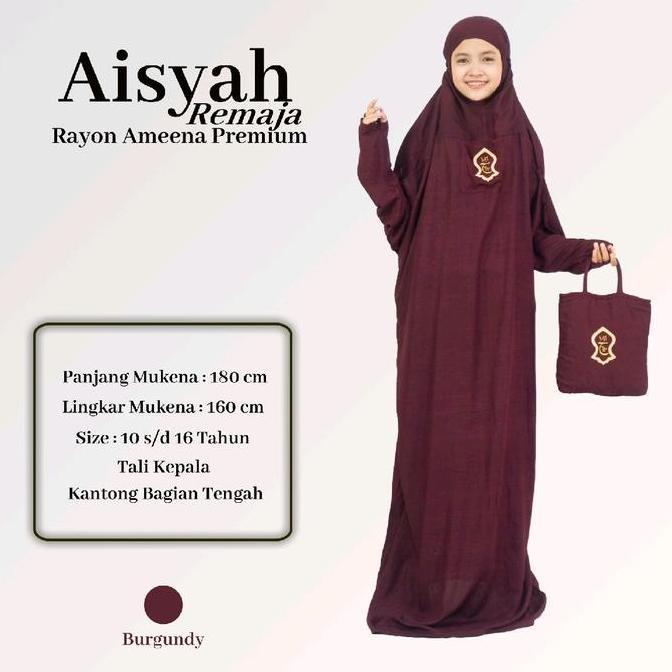 Disiniaja- Mukena Remaja Terusan Hadramaut Terompah Mukena Bali Jumbo Panjang Rayon Panjang Rayon Mu