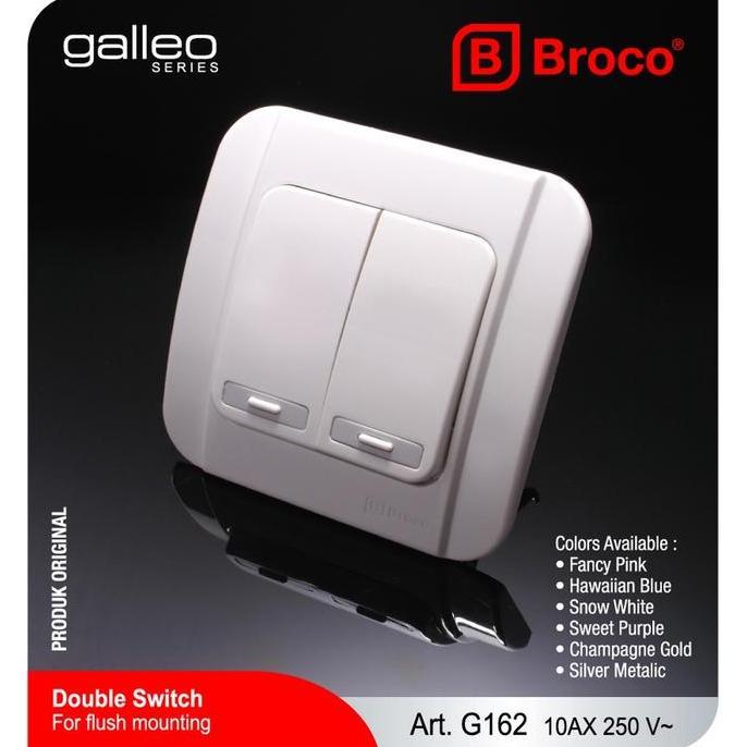 Saklar Broco Galleo Double / Saklar Seri Broco Galleo - G162