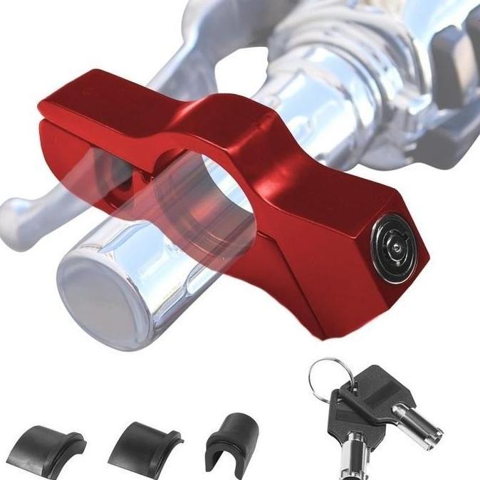 Kunci Stang Pengaman Sepeda Motor, Stang Kopling Rem Anti Maling Stainless Steel, Kunci Tuas Rem, Ku