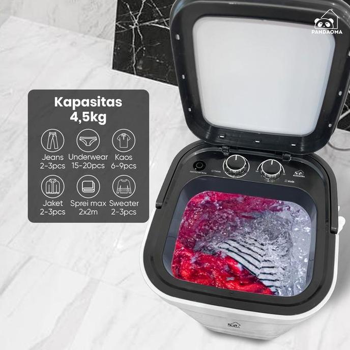 Ubayka_seller - Pandaoma Mesin Cuci Mini Atro Mesin Cuci Sepatu Mesin Cuci Portable Kapasitas 4,5kg