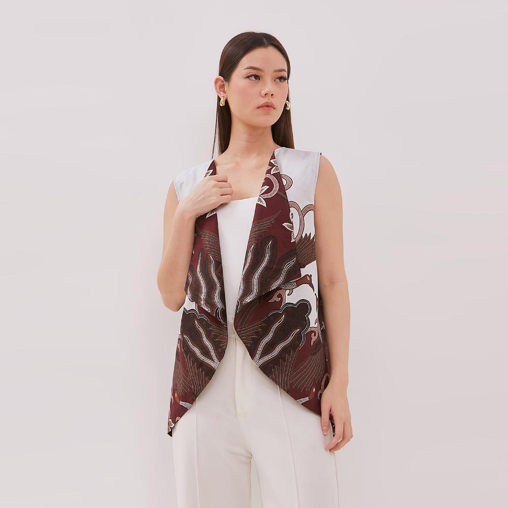 FLASH DEAL Odza Baju Luaran Atasan Rompi Batik Outer Wanita Bolak Balik All size Adiraga
