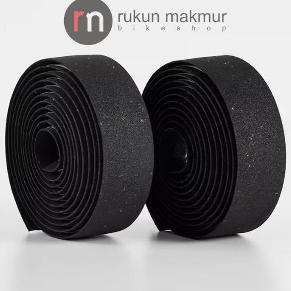 BEBAS ONGKIR - Bontrager Trek DOUBLE GEL CORK Handlebar Tape Set Black Bar Tape - 3 mm Thick / Long 