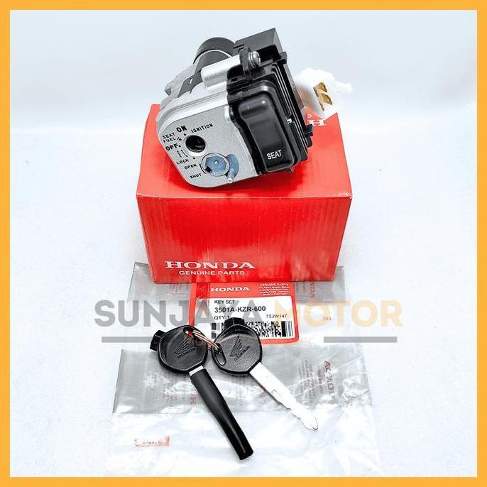 Keyset Original Honda Kzr Kunci Kontak Vario Techno 125 Fi Kunci Motor 1 Set Key Set Asli Konci Kont