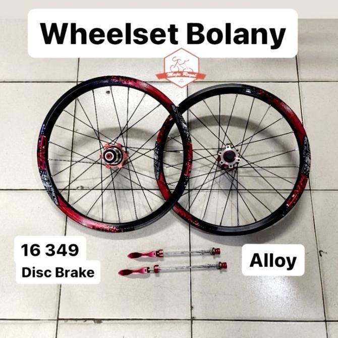 Wheelset 16 inch 349 Bolany Disc brake Alloy Jangkrik Ringan Sepeda lipat 16plus