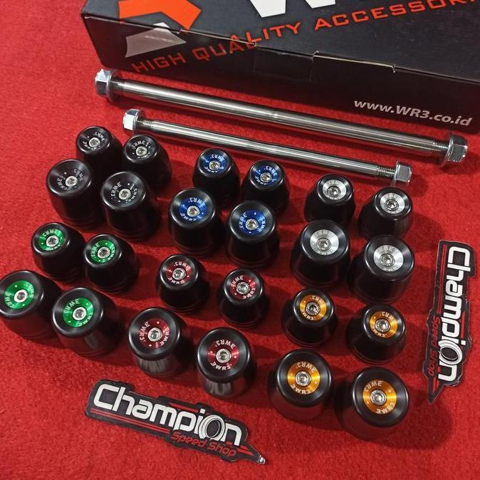 Axel Axle Slider Jalu As Roda WR3 Ninja 250FI 250 FI Old 2013-2017