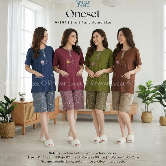 Baby Doll Setelan  Mama Size Pendek Pendek Forever Sweet