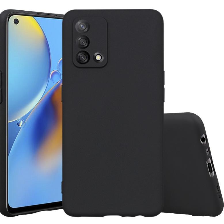 BEST SALE Oppo A74 A95 Case Softcase Black Matte Camera Protection Case Casing Hp Oppo A74 A95