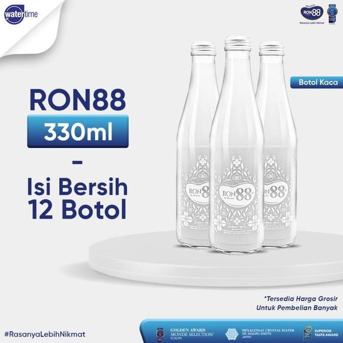 Ron88 330ml Botol Kaca / Air Minum Mineral 330ml 1 dus = 12 botol kaca / botol beling