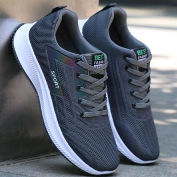 BEST SALE Sepatu Pria Sneakers Casual Hitam Outsole Anti Slip Sepatu Olahraga Pria Sepatu Sekolah Pr