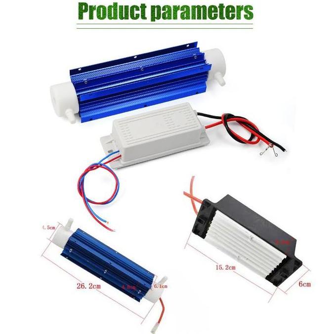 220V 10G Ozone Generator Tube Water Tabung Air Purifier Water Adjustable Purifier tabung ozon Water 