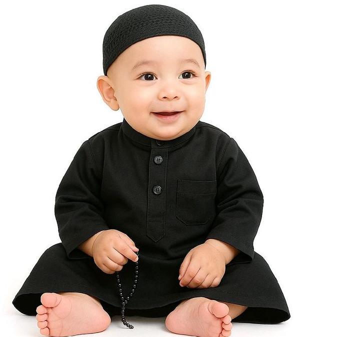 Termurah / Hot Sale Jubah Bayi Gamis Koko Anak Baju Muslim Cowok Aqikah Newborn 06 12 Bulan Model Le