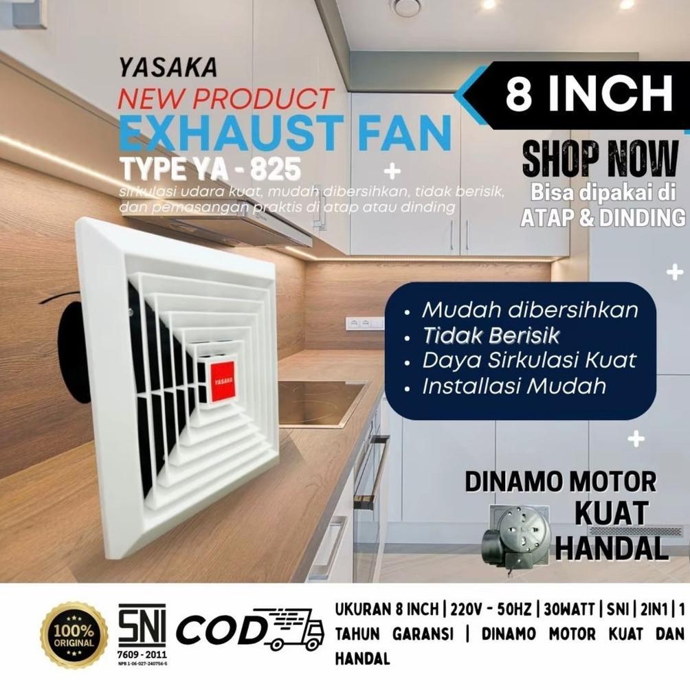 PROMO Exhaust Fan Blower 8/10/12 Inch: Ventilasi Udara Kapasitas Besar Cocok Plafon/Dinding, Tahan L