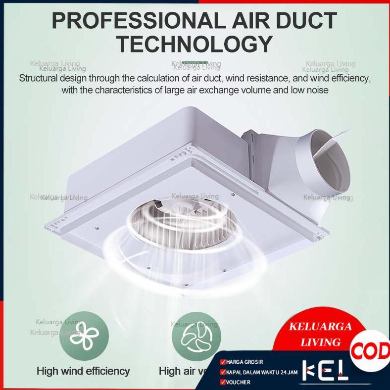 TERBARU Exhaust Fan Kipas Angin Hexos Fan / Exhaust Fan Plafon 28.5cm/24cm /20cmExhaust Fan Ceiling 