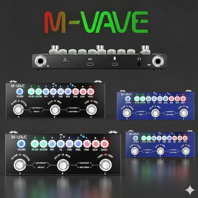 OUTLETMERDEKA8 - EFEK GITAR BASS M-VAVE CUBE BABY SOUNDCARD MULTI EFFECTS PEDAL MULTI EFEK CUVAVE MU