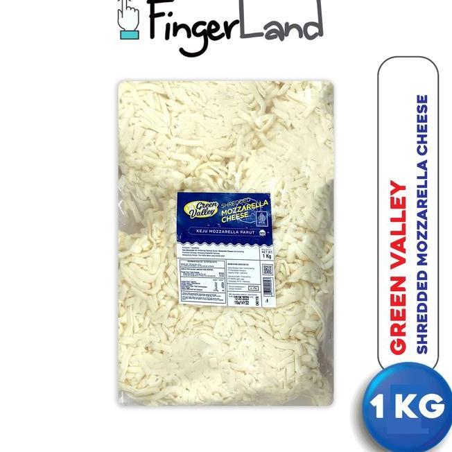 Green Valley Shredded Mozzarella Cheese 1 Kg Keju Mozzarella Parut