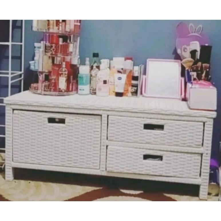 MEJA TV ROTAN SINTETIS MINIMALIS LACI 3