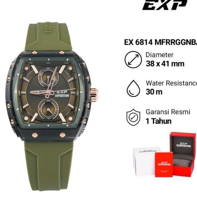 JAM TANGAN PRIA EXPEDITION E6814 E 6814 RUBBER ORIGINAL