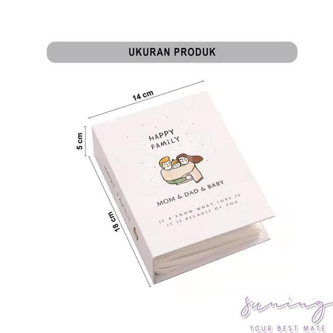 Buku Album 4R 100 Slot Photo Album Keluarga Album Murah Motif Kartun