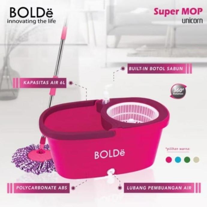 Ready  BOLDE ALAT PEL LANTAI SPIN MOP/PEL LANTAI SPIN MOP BOLDE