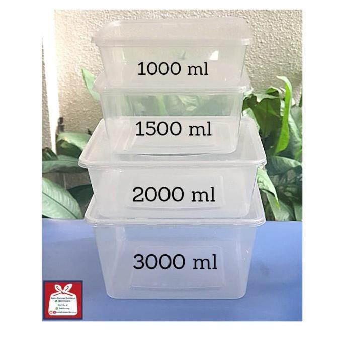 Thinwall Square 2000ml / Thinwall Kotak 2000ml. Isi 25pcs