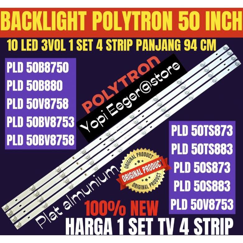 PROMO BACKLIGHT TV LCD LED POLYTRON 50 INCH PLD-50B8750- PLD-50B880- PLD-50BV8753- PLD-50V8758 BACKL