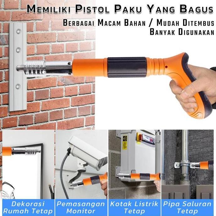 OTOMAX Alat Tembak Paku Beton Nail Fastener Mini Ramset Gun Nailer Murah Ramset Gun Shot Nail Gun Al