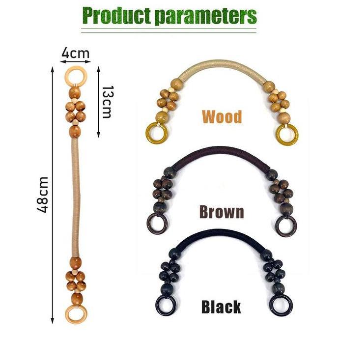 GRASSSTEKNO Handle Tas Kayu Model Anggur Gagang Tas Rajut Makrame Wood Bag Handle Etnik