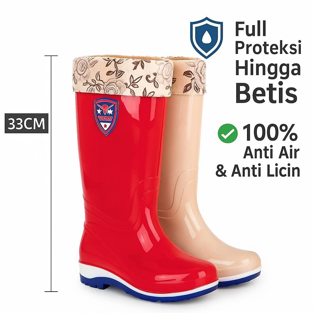 BESTPROMO Sepatu Boots Wanita Korean Style | Boots Sepatu Wanita | Sepatu Boot Wanita Sepatu Karet P