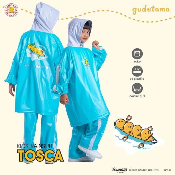 Jas Hujan Setelan Anak Elephant Brand - Gudetama Edition murah