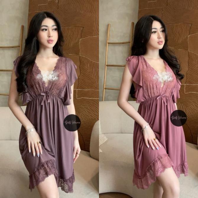 Alisha Sleepwear Dress Bisa Big Size [ Girlsheaven_Id ]