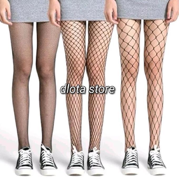 MD43 >> Stoking Jaring Stoking Celana Wanita Jala Motif Jaring Sampai Pinggang Poliester Musim panas