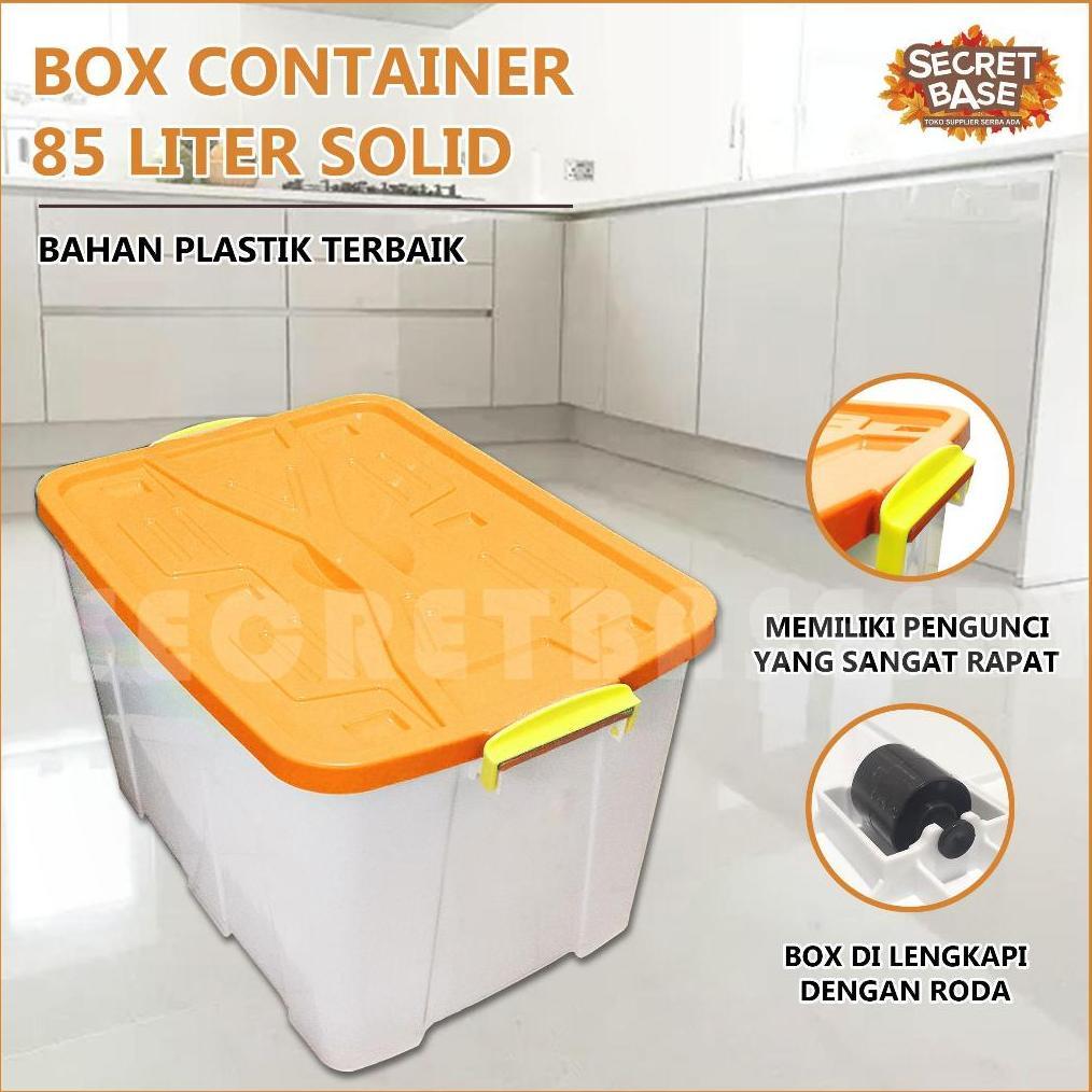 BOX CONTAINER 85 LITER + RODA - Kontainer Box Plastik / Container Box