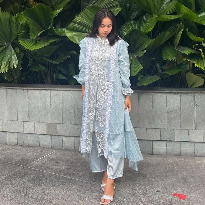 VALLETA BRUKAT TUNIK ONE SET (OUTER,BAJU INNER,CELANA) CS