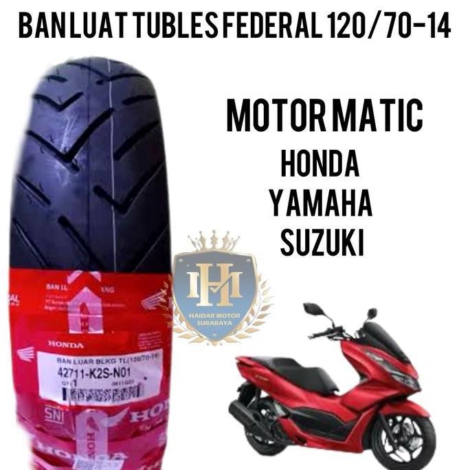 Terlaris Ban Luar Tubles Federal 120/70-14 Buat Motor Matik/Ban Luar Federal Tubles