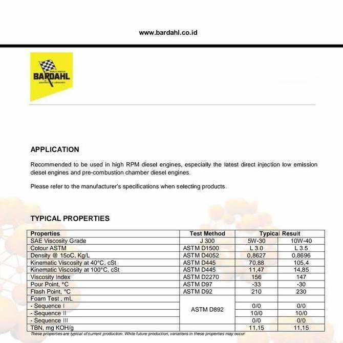 Olinol- Oli Diesel Bardahl 5W30 Hvp C7 Diesel Oil