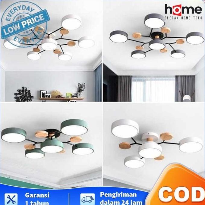 E.Home 3 Warna lampu plafon ruang tamu Lampu Gantung Modern Lampu Gantung Sederhana Lampu Gantung LE